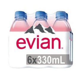 AGUA NATURAL EVIAN 6/330 ML...