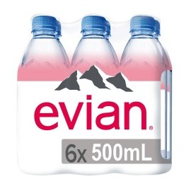 AGUA NATURAL EVIAN 6/500 ML...