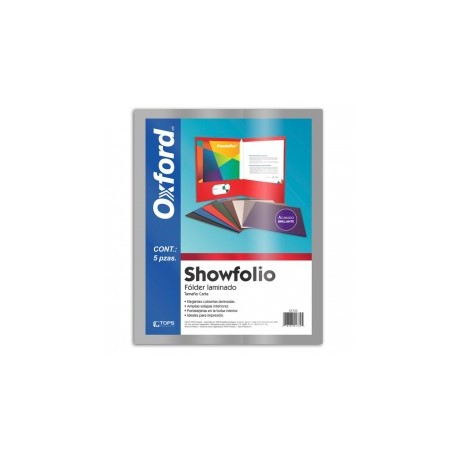 Folder Laminado Gris Carta...