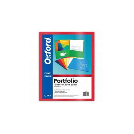 Folder Rojo Carta Portfolio...