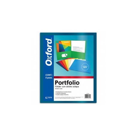 Folder Azul Carta Portfolio...